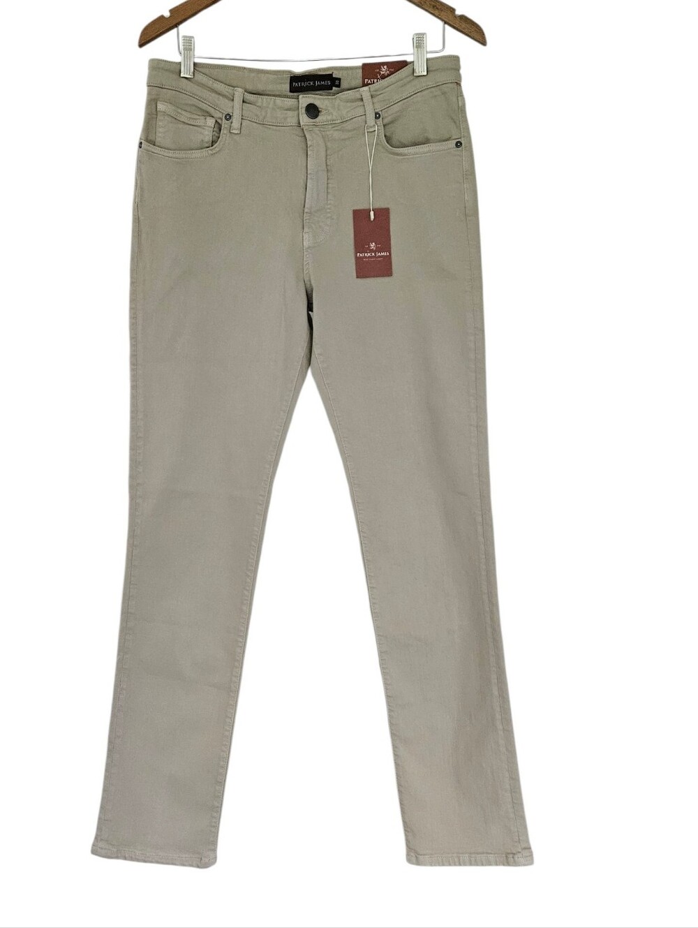 Patrick James Luxe Twill Jeans In Sand Size 33X32 NWT